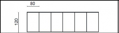 Нож - прямоугольник 120х80 мм
